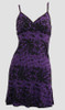 Front - Punk flower purple spaghetti dress