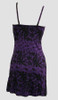 Back - Punk flower purple spaghetti dress