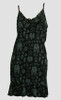 Front - Cartoon black-grey spaghetti dress