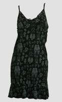 Front - Cartoon black-grey spaghetti dress