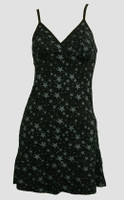 Front - Stars Black-Grey Spaghetti Dress