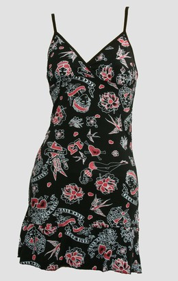 Front - Diva black-red-white spaghetti dress