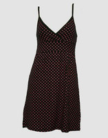 Front - Star basic black-pink spaghetti dress