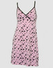 Front - SP 3 star pink-black spaghetti dress