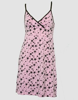 Front - SP 3 star pink-black spaghetti dress