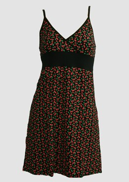 Front - SP cherry small spaghetti dress