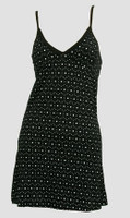 Front - SP dot Bs black-white spaghetti dress