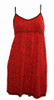 Front - SE leopard red spaghetti dress