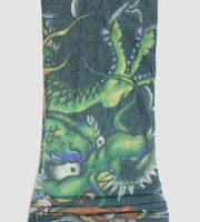 Dragon green fake tattoo sleeves accessory