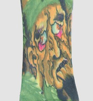 Man green fake tattoo sleeves accessory