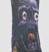 Skull purple fake tattoo sleeves accessory