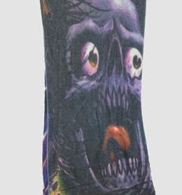 Skull purple fake tattoo sleeves accessory