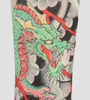 Dragon clouds fake tattoo sleeves accessory