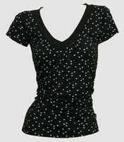 Front - Star S black-white fashion t-shirt