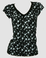 Star black-white fashion t-shirt