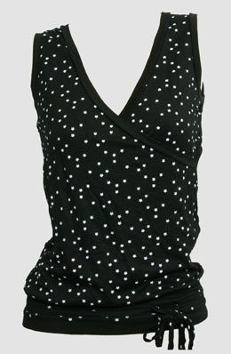 Front - Star small black-white top fashion top