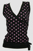 Front - 3D star black-pink top fashion top