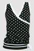Front - Dot big black-white top fashion top