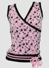 Front - Star pink-black top fashion top
