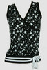 Front - Star black-white top fashion top