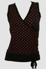 Front - Dot big black-red top fashion top
