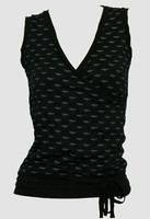 Front - Bat black-grey top fashion top
