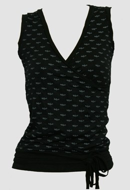 Front - Bat black-grey top fashion top