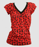 Skull big red fashion t-shirt