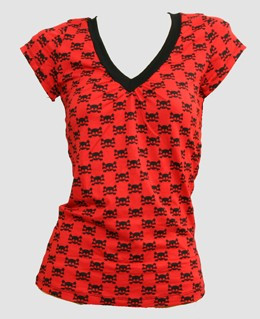 Cute skull red fashion t-shirt