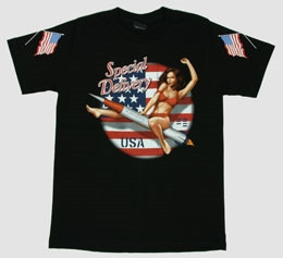 Special delivery pin up t-shirt