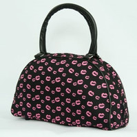 Lips pink medium bowling bag