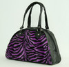 Zebra purple medium bowling bag