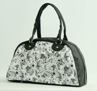 Carper black-white medium bowling bag