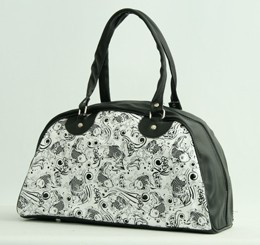 Carper black-white medium bowling bag