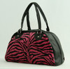 Zebra pink medium bowling bag