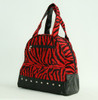 Zebra red medium bowling bag