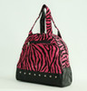 Zebra pink medium bowling bag