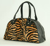 Zebra orange medium bowling bag