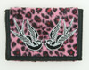 Leopard pink swallow wallet standard wallet