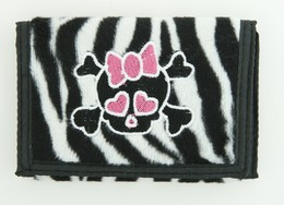 Zebra white cute skull wallet standard wallet