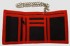 Cherry red cotton mixed with chain wallet