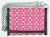 Classic cute pink red mixed with chain wallet