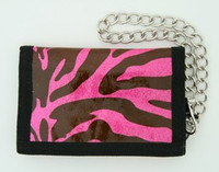 Zebra pink mixed with chain wallet