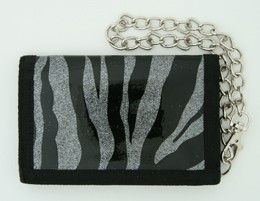 Zebra silver mixed with chain wallet