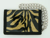 Zebra gold mixed with chain wallet