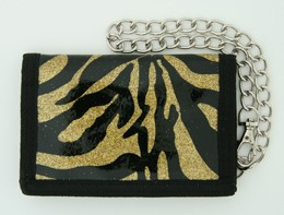 Zebra gold mixed with chain wallet
