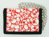 Skulls red mixed with chain wallet