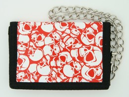 Skulls red mixed with chain wallet