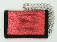 Spider red mixed with chain wallet