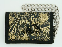 Carper gold mixed with chain wallet